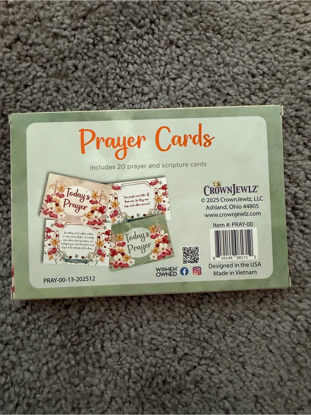 Prayer Cards - Inspirational Floral Deck (Pink, Yellow, White)